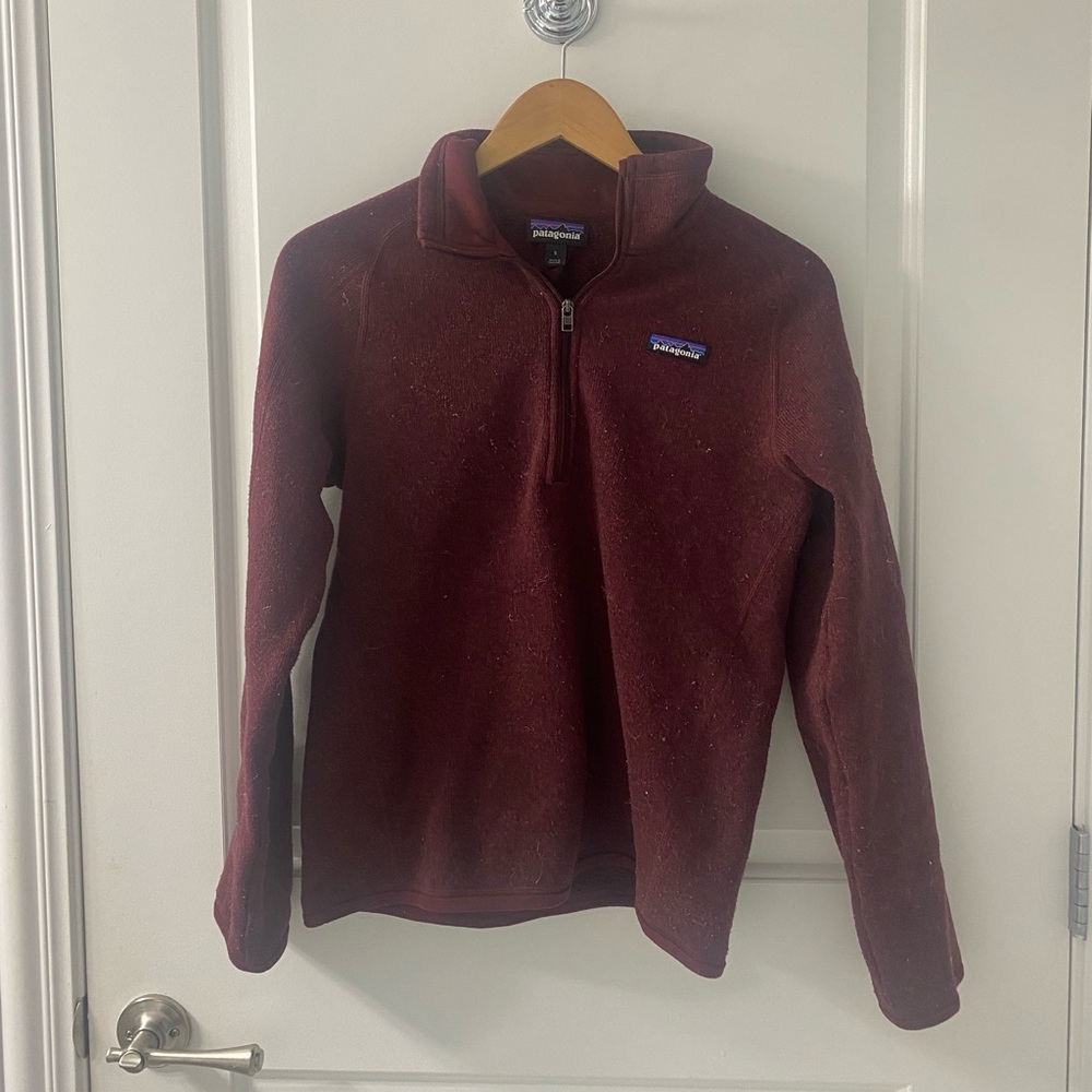 Women’s Small Burgundy Patagonia 1/4 Quarter Zip Better Sweater